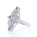White Gold Fancy Blue Diamond Cluster Cocktail Ring - 10k .50ctw Floral Treated White Gold Fancy Blue Diamond Cluster Cocktail Ring - 10k .50ctw Floral Treated