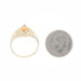 Yellow Gold Citrine Cocktail Solitaire Ring - 14k Marquise .90ct Filigree