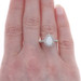 Yellow Gold Opal Diamond Halo Ring - 14k Pear Cabochon .78ctw Yellow Gold Opal Diamond Halo Ring - 14k Pear Cabochon .78ctw