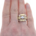 Sterling Cubic Zirconia Cocktail Solitaire Ring 925 18kGold Oval 1.32ctEast-West Sterling Cubic Zirconia Cocktail Solitaire Ring 925 18kGold Oval 1.32ctEast-West