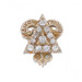 White Gold Delta Upsilon Badge - 14k Diamond 1930s-1940s Fraternity Pin White Gold Delta Upsilon Badge - 14k Diamond 1930s-1940s Fraternity Pin