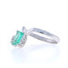 White Gold Emerald & Diamond Ring - 18k Emerald Cut .51ctw White Gold Emerald & Diamond Ring - 18k Emerald Cut .51ctw
