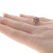 Yellow Gold Amethyst Flower Cluster Halo Ring - 14k Round 1.05ctw Blossom