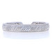 Judith Ripka Cubic Zirconia Hinged Cuff Bracelet 6 3/4" Sterling Silver 925 Rope Judith Ripka Cubic Zirconia Hinged Cuff Bracelet 6 3/4" Sterling Silver 925 Rope