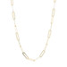 Yellow Gold Cubic Zirconia Paperclip Chain Necklace - 10k Rnd 1.95ctw Adjustable Yellow Gold Cubic Zirconia Paperclip Chain Necklace - 10k Rnd 1.95ctw Adjustable