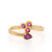 Yellow Gold Ruby Bypass Ring - 14k Pear & Round .41ctw Sz 6 1/4 Yellow Gold Ruby Bypass Ring - 14k Pear & Round .41ctw Sz 6 1/4