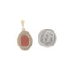 Yellow Gold Banded Agate Vintage Solitaire Pendant - 14k Carved Cameo Silhouette Yellow Gold Banded Agate Vintage Solitaire Pendant - 14k Carved Cameo Silhouette