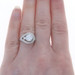 Platinum Diamond Retro Loop Halo Ring - Round Brilliant 1.55ctw Vintage Platinum Diamond Retro Loop Halo Ring - Round Brilliant 1.55ctw Vintage
