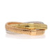Roberto Coin Tri Color Interlocking Bangle Bracelet 7 1/4" - Yellow Gold 18k Roberto Coin Tri Color Interlocking Bangle Bracelet 7 1/4" - Yellow Gold 18k