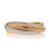 Roberto Coin Tri Color Interlocking Bangle Bracelet 7 1/4" - Yellow Gold 18k Roberto Coin Tri Color Interlocking Bangle Bracelet 7 1/4" - Yellow Gold 18k