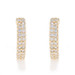Sonia B Diamond Hoop Earrings - Yellow Gold 14k Round Brilliant 1.00ctw Pierced Sonia B Diamond Hoop Earrings - Yellow Gold 14k Round Brilliant 1.00ctw Pierced
