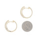 Sonia B Diamond Hoop Earrings - Yellow Gold 14k Round Brilliant 1.00ctw Pierced Sonia B Diamond Hoop Earrings - Yellow Gold 14k Round Brilliant 1.00ctw Pierced