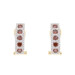 Yellow Gold Dark Orange Diamond J-Hoop Earrings - 14k Round 1.10ctw Treated