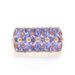 Yellow Gold Tanzanite Diamond Cluster Cocktail Ring - 14k Pear 1.85ctw Yellow Gold Tanzanite Diamond Cluster Cocktail Ring - 14k Pear 1.85ctw