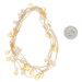Yellow Gold Citrine & Pearl Three-Strand Dangle Necklace 17" - 14k Briolette
