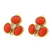 Yellow Gold Coral & Pearl Earrings -18k Clover & Snake Studs w/ Dangle Enhancers Yellow Gold Coral & Pearl Earrings -18k Clover & Snake Studs w/ Dangle Enhancers