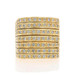 Yellow Gold Diamond Cluster Cocktail Band - 18k Round 1.15ctw Stripes Ring Yellow Gold Diamond Cluster Cocktail Band - 18k Round 1.15ctw Stripes Ring