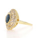 Yellow Gold Sapphire Diamond Double Halo Ring - 14k Marquise 1.35ctw Yellow Gold Sapphire Diamond Double Halo Ring - 14k Marquise 1.35ctw