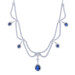 White Gold Sapphire Diamond Halo Dangle Necklace 15 3/4" - 18k Pear 7.25ctw White Gold Sapphire Diamond Halo Dangle Necklace 15 3/4" - 18k Pear 7.25ctw