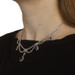 White Gold Sapphire Diamond Halo Dangle Necklace 15 3/4" - 18k Pear 7.25ctw White Gold Sapphire Diamond Halo Dangle Necklace 15 3/4" - 18k Pear 7.25ctw