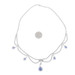 White Gold Sapphire Diamond Halo Dangle Necklace 15 3/4" - 18k Pear 7.25ctw White Gold Sapphire Diamond Halo Dangle Necklace 15 3/4" - 18k Pear 7.25ctw
