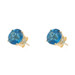 Yellow Gold London Blue Topaz Stud Earrings - 14k Round 5.00ctw Pierced Yellow Gold London Blue Topaz Stud Earrings - 14k Round 5.00ctw Pierced
