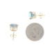 Yellow Gold London Blue Topaz Stud Earrings - 14k Round 5.00ctw Pierced Yellow Gold London Blue Topaz Stud Earrings - 14k Round 5.00ctw Pierced