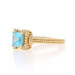 Judith Ripka Blue Cubic Zirconia Diamond Ring - Yellow Gold 14k Asscher Judith Ripka Blue Cubic Zirconia Diamond Ring - Yellow Gold 14k Asscher