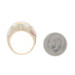 Yellow Gold Mother of Pearl Cubic Zirconia Dome Cocktail Band 14k Inlay Ring Sz7 Yellow Gold Mother of Pearl Cubic Zirconia Dome Cocktail Band 14k Inlay Ring Sz7