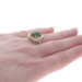 Yellow Gold Nephrite Jade Cocktail Solitaire Ring -14k Oval Cabochon Leaf Border Yellow Gold Nephrite Jade Cocktail Solitaire Ring -14k Oval Cabochon Leaf Border