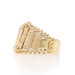 Yellow Gold Fancy Woven Chain Statement Band - 14k Ring Sz 7 Yellow Gold Fancy Woven Chain Statement Band - 14k Ring Sz 7