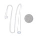 White Gold Aquamarine & Diamond Halo Necklace 16 3/4" - 14k Oval .49ctw White Gold Aquamarine & Diamond Halo Necklace 16 3/4" - 14k Oval .49ctw