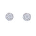 White Gold Diamond Cluster Halo Stud Earrings -10k Round Baguette 1.00ctw Floral White Gold Diamond Cluster Halo Stud Earrings -10k Round Baguette 1.00ctw Floral