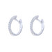 White Gold Diamond Huggie Hoop Earrings - 14k Round .12ctw French Set Pierced White Gold Diamond Huggie Hoop Earrings - 14k Round .12ctw French Set Pierced
