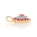 Yellow Gold Ruby Diamond Heart Cluster Halo Pendant 14k Heart Round .86ctw Love Yellow Gold Ruby Diamond Heart Cluster Halo Pendant 14k Heart Round .86ctw Love