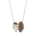 Sterling Silver Boulder Opal Druzy Quartz Two-Stone Necklace - 925 Adjustable Sterling Silver Boulder Opal Druzy Quartz Two-Stone Necklace - 925 Adjustable