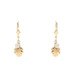 Yellow Gold Dangle Earrings - 14k Leaves Pierced Yellow Gold Dangle Earrings - 14k Leaves Pierced