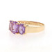 Yellow Gold Lab-Created Color Change Sapphire Three-Stone Ring 10k Oval 3.55ctw Yellow Gold Lab-Created Color Change Sapphire Three-Stone Ring 10k Oval 3.55ctw