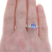 Yellow Gold Tanzanite White Topaz Ring - 14k Oval 2.15ctw Yellow Gold Tanzanite White Topaz Ring - 14k Oval 2.15ctw