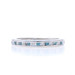 White Gold Fancy Blue Diamond Wedding Band 14k Round .20ctw Channel Ring Treated