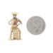 Yellow Gold Enamel Vintage Oil Barrel Drummer Charm - 18k Musician Moves Yellow Gold Enamel Vintage Oil Barrel Drummer Charm - 18k Musician Moves