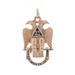 Yellow Gold Scottish Rite Vintage 32nd Degree Pendant - 14k Masonic Eagle Fob Yellow Gold Scottish Rite Vintage 32nd Degree Pendant - 14k Masonic Eagle Fob