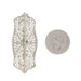 White Gold Diamond Art Deco Brooch - 10k Single Cut Vintage Floral Filigree Pin White Gold Diamond Art Deco Brooch - 10k Single Cut Vintage Floral Filigree Pin