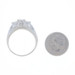 White Gold Diamond Cluster Engagement Ring - 14k Princess Round Baguette 1.00ctw White Gold Diamond Cluster Engagement Ring - 14k Princess Round Baguette 1.00ctw