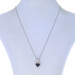 White Gold Sapphire Diamond Heart Duo Halo Necklace 16 1/2" -18k Princess .80ctw White Gold Sapphire Diamond Heart Duo Halo Necklace 16 1/2" -18k Princess .80ctw