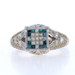 White Gold Blue Diamond Cluster Ring - 10k Princess Baguette 1.00ctw Treated White Gold Blue Diamond Cluster Ring - 10k Princess Baguette 1.00ctw Treated