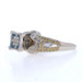 White Gold Blue Diamond Cluster Ring - 10k Princess Baguette 1.00ctw Treated White Gold Blue Diamond Cluster Ring - 10k Princess Baguette 1.00ctw Treated