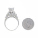 White Gold Blue Diamond Cluster Ring - 10k Princess Baguette 1.00ctw Treated White Gold Blue Diamond Cluster Ring - 10k Princess Baguette 1.00ctw Treated