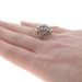 White Gold Diamond Cluster Cocktail Waterfall Bypass Ring - 14k Round 1.00ctw White Gold Diamond Cluster Cocktail Waterfall Bypass Ring - 14k Round 1.00ctw