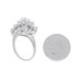 White Gold Diamond Cluster Cocktail Waterfall Bypass Ring - 14k Round 1.00ctw White Gold Diamond Cluster Cocktail Waterfall Bypass Ring - 14k Round 1.00ctw